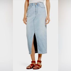 NWT Madewell Denim Midi Skirt Size 27